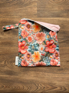Waterproof Bag, Embroidered Florals