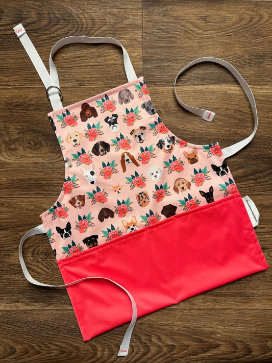 Apron, Flowery Dogs (Old Design)