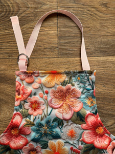 Kid Apron, Embroidered Florals
