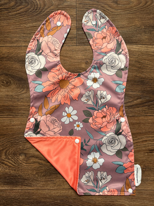 Pocket Bib, Retro Florals