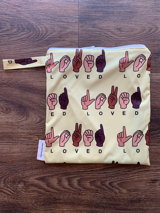 Waterproof Bag, American Sign Language, Loved