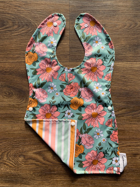 Pocket Bib, Claire Florals