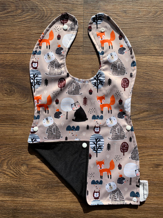 Pocket Bib, Boho Forest Animals